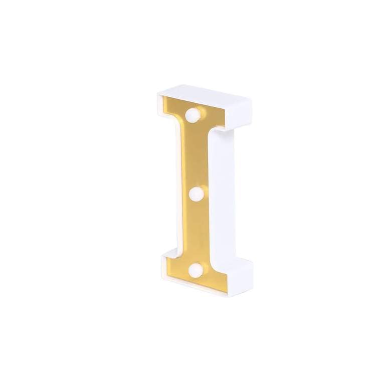 6" tall LED Lighted Gold Marquee Letters