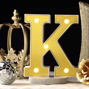 6" tall LED Lighted Gold Marquee Letters