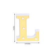 6" tall LED Lighted Gold Marquee Letters