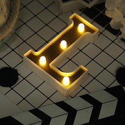 6" tall LED Lighted Gold Marquee Letters