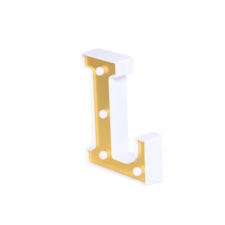6" tall LED Lighted Gold Marquee Letters