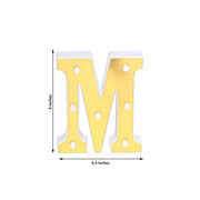 6" tall LED Lighted Gold Marquee Letters
