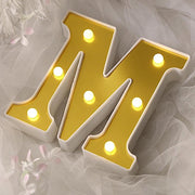 6" tall LED Lighted Gold Marquee Letters