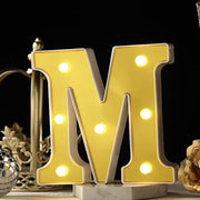 6" tall LED Lighted Gold Marquee Letters