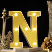 6" tall LED Lighted Gold Marquee Letters