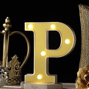 6" tall LED Lighted Gold Marquee Letters