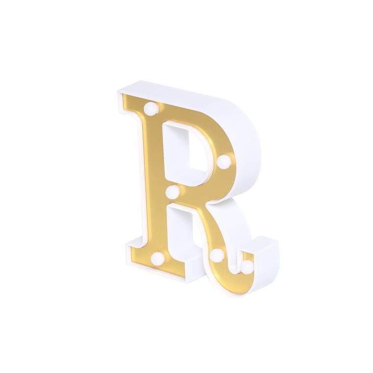 6" tall LED Lighted Gold Marquee Letters