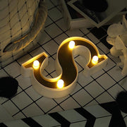 6" tall LED Lighted Gold Marquee Letters