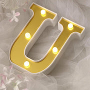 6" tall LED Lighted Gold Marquee Letters