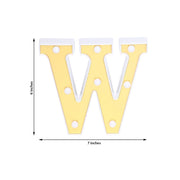 6" tall LED Lighted Gold Marquee Letters