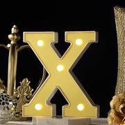 6" tall LED Lighted Gold Marquee Letters