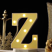 6" tall LED Lighted Gold Marquee Letters