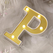 6" tall LED Lighted Gold Marquee Letters