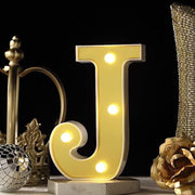 6" tall LED Lighted Gold Marquee Letters