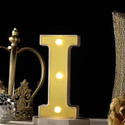 6" tall LED Lighted Gold Marquee Letters