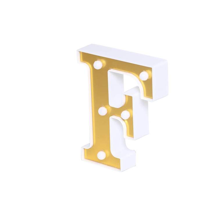 6" tall LED Lighted Gold Marquee Letters