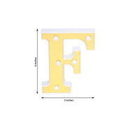 6" tall LED Lighted Gold Marquee Letters