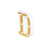 6" tall LED Lighted Gold Marquee Letters