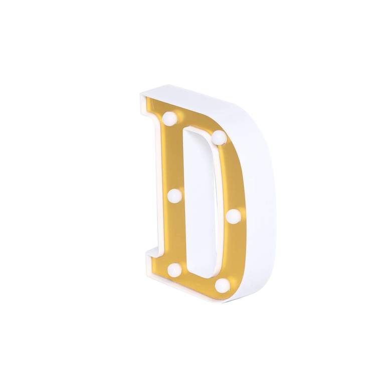 6" tall LED Lighted Gold Marquee Letters