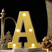 6" tall LED Lighted Gold Marquee Letters