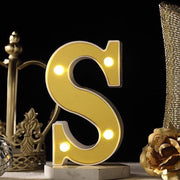 6" tall LED Lighted Gold Marquee Letters