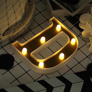 6" tall LED Lighted Gold Marquee Letters