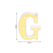 6" tall LED Lighted Gold Marquee Letters