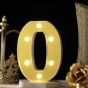 6" tall LED Lighted Gold Marquee Letters