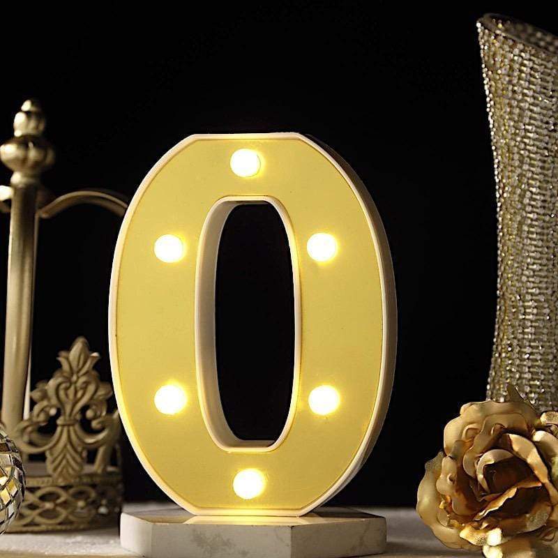 6" tall LED Lighted Gold Marquee Letters