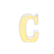 6" tall LED Lighted Gold Marquee Letters WOD_METLTR03_6_C