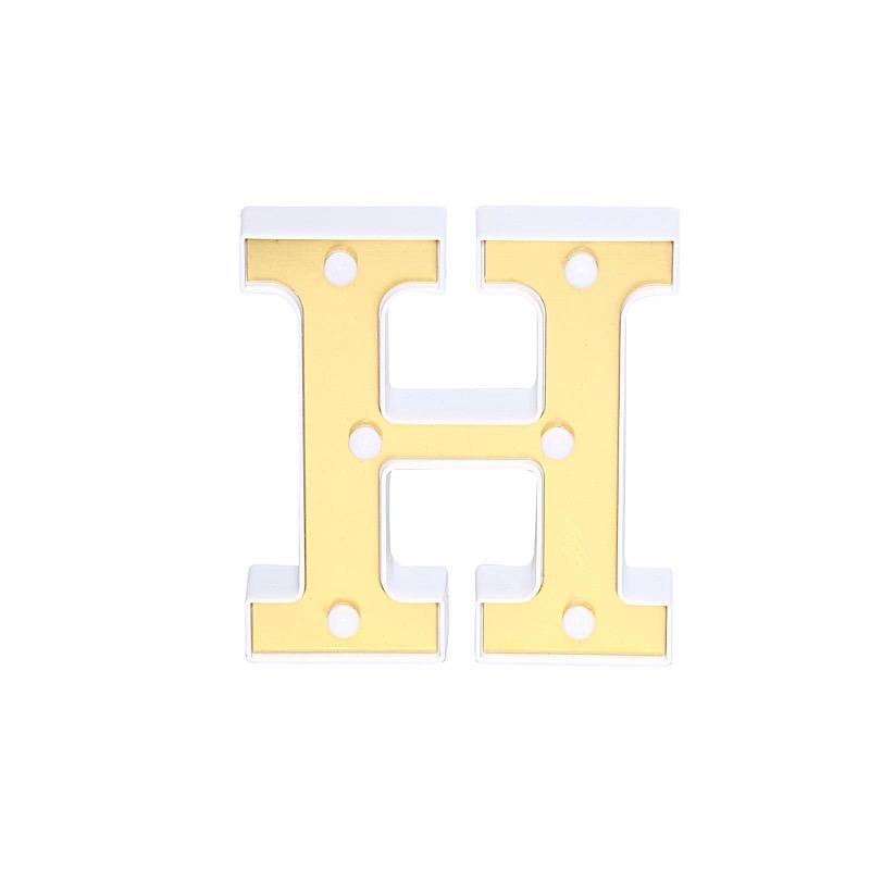 6" tall LED Lighted Gold Marquee Letters