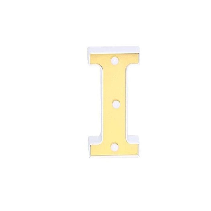 6" tall LED Lighted Gold Marquee Letters WOD_METLTR03_6_I