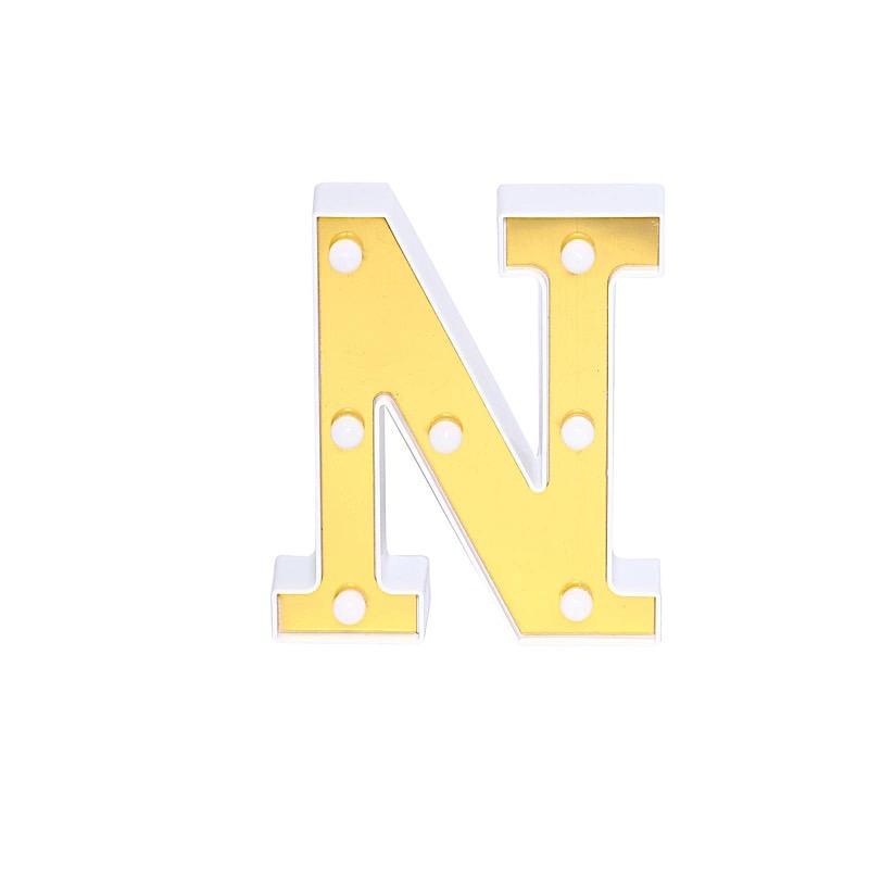 6" tall LED Lighted Gold Marquee Letters