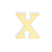 6" tall LED Lighted Gold Marquee Letters WOD_METLTR03_6_X