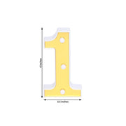 6" tall LED Lighted Gold Marquee Numbers