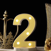 6" tall LED Lighted Gold Marquee Numbers