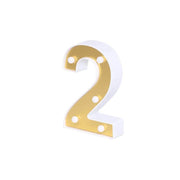 6" tall LED Lighted Gold Marquee Numbers