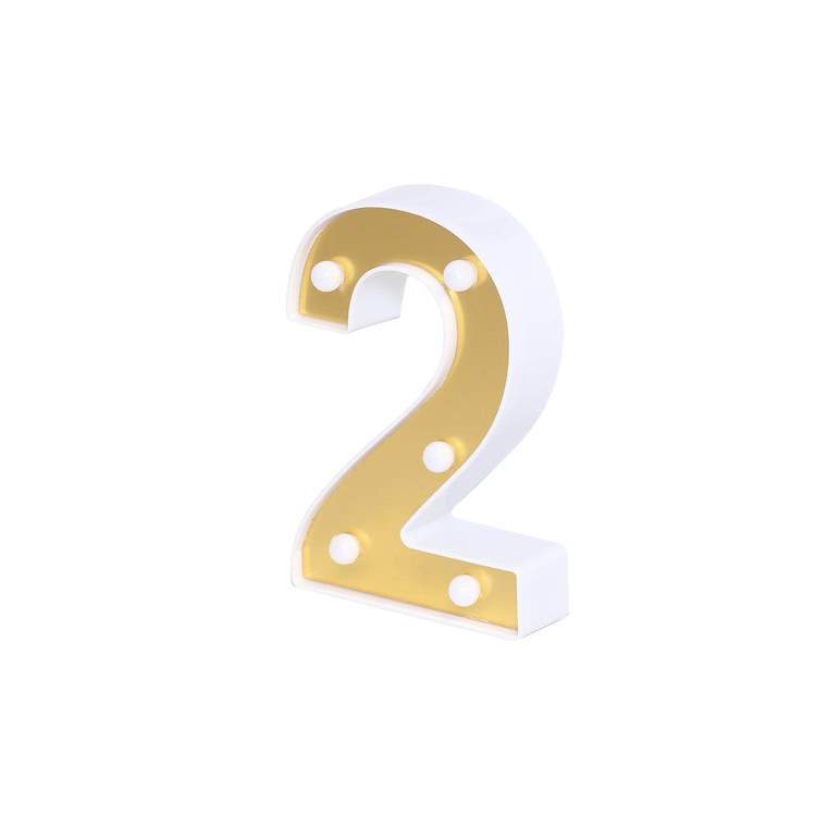 6" tall LED Lighted Gold Marquee Numbers