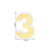 6" tall LED Lighted Gold Marquee Numbers