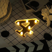 6" tall LED Lighted Gold Marquee Numbers