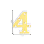 6" tall LED Lighted Gold Marquee Numbers
