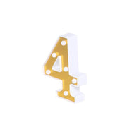 6" tall LED Lighted Gold Marquee Numbers