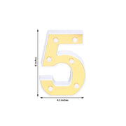 6" tall LED Lighted Gold Marquee Numbers