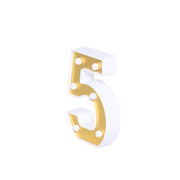 6" tall LED Lighted Gold Marquee Numbers