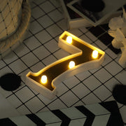 6" tall LED Lighted Gold Marquee Numbers