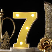 6" tall LED Lighted Gold Marquee Numbers