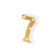 6" tall LED Lighted Gold Marquee Numbers