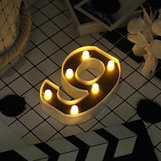 6" tall LED Lighted Gold Marquee Numbers