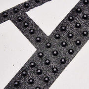 6" tall Letter Self-Adhesive Rhinestones Gem Sticker - Black