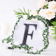 6" tall Letter Self-Adhesive Rhinestones Gem Sticker - Black